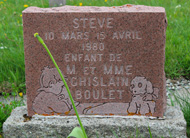 A-5-7 : Steve  (Enfant de M. Mme Ghislain Boulet)
