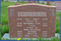 A-6-7 :  Brousseau Paul-Émile (Raymonde Côté)  Yvan, Johanne, Christine,  Paul-Émile fils